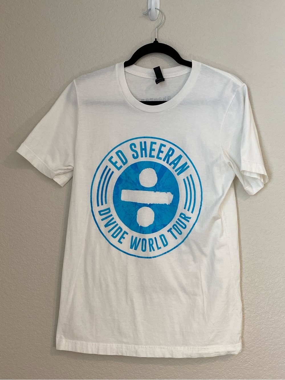 Ed Sheeran Divide World Tour Short Sleeve 100% Cotton T Shirt White Unisex M